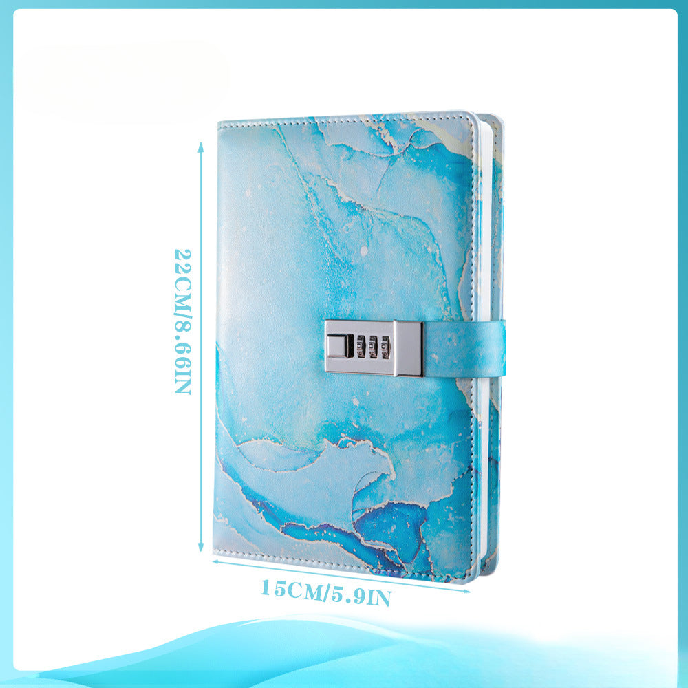 Wholesale PU A5 Fashion Password Book with Lock Diary Book